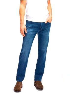 7 for All Mankind Button Fly Dark Wash Straight Jeans
